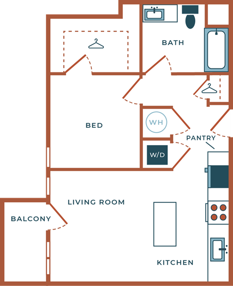 Legacy at Fitz Aurora CO A10B One Bedroom 686 SF